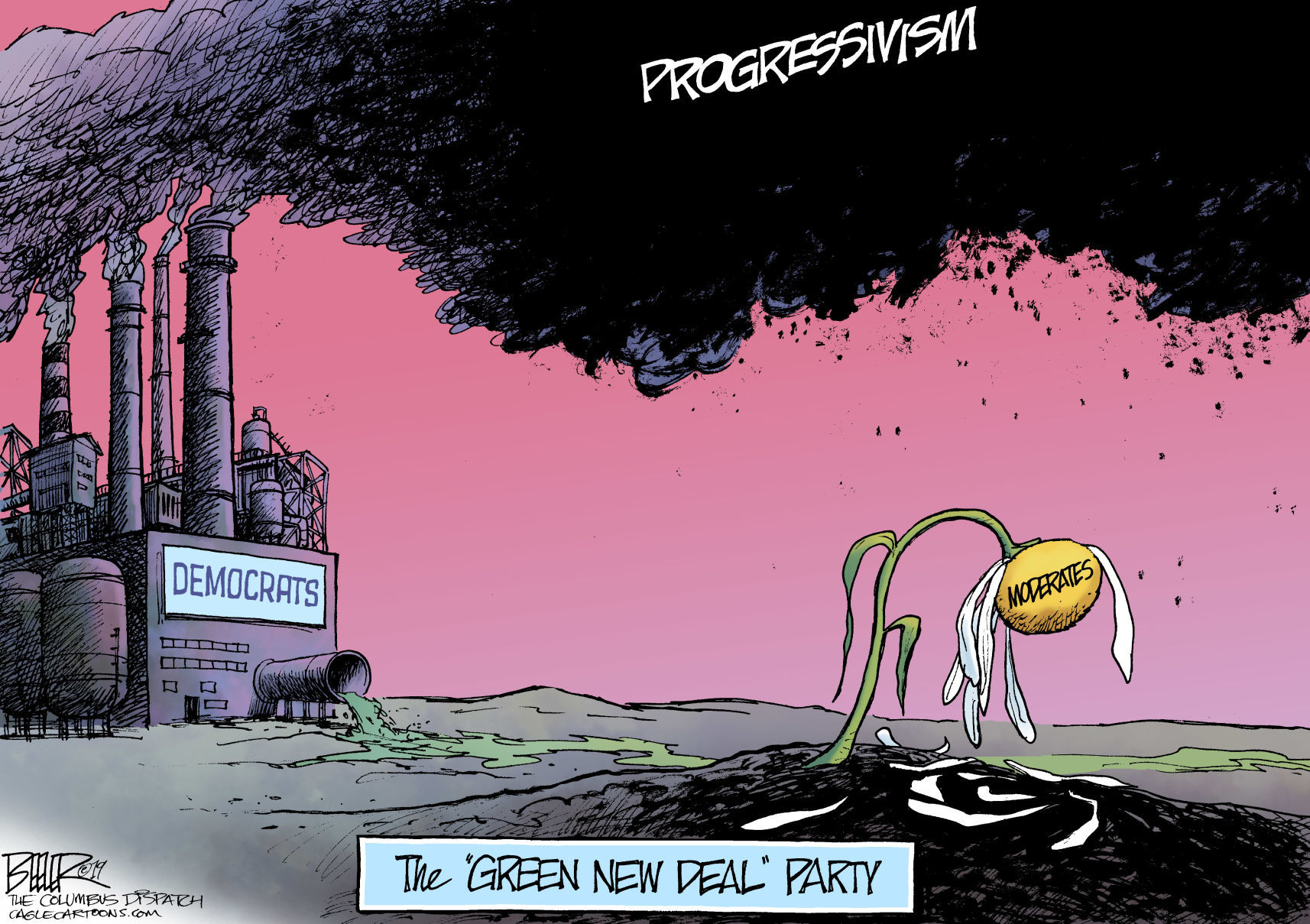 Democrat Pollution by Nate Beeler, The Columbus Dispatch